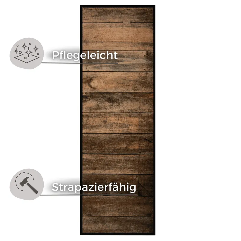 Waschbar Kitchen Läufer Wild Holz