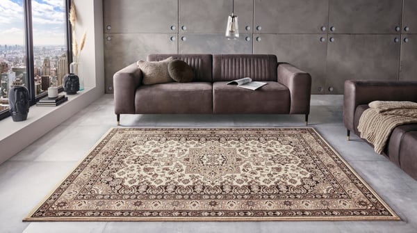 Hanse Home Mirkan Kurzflor Teppich Parun Täbriz Ivory Beige