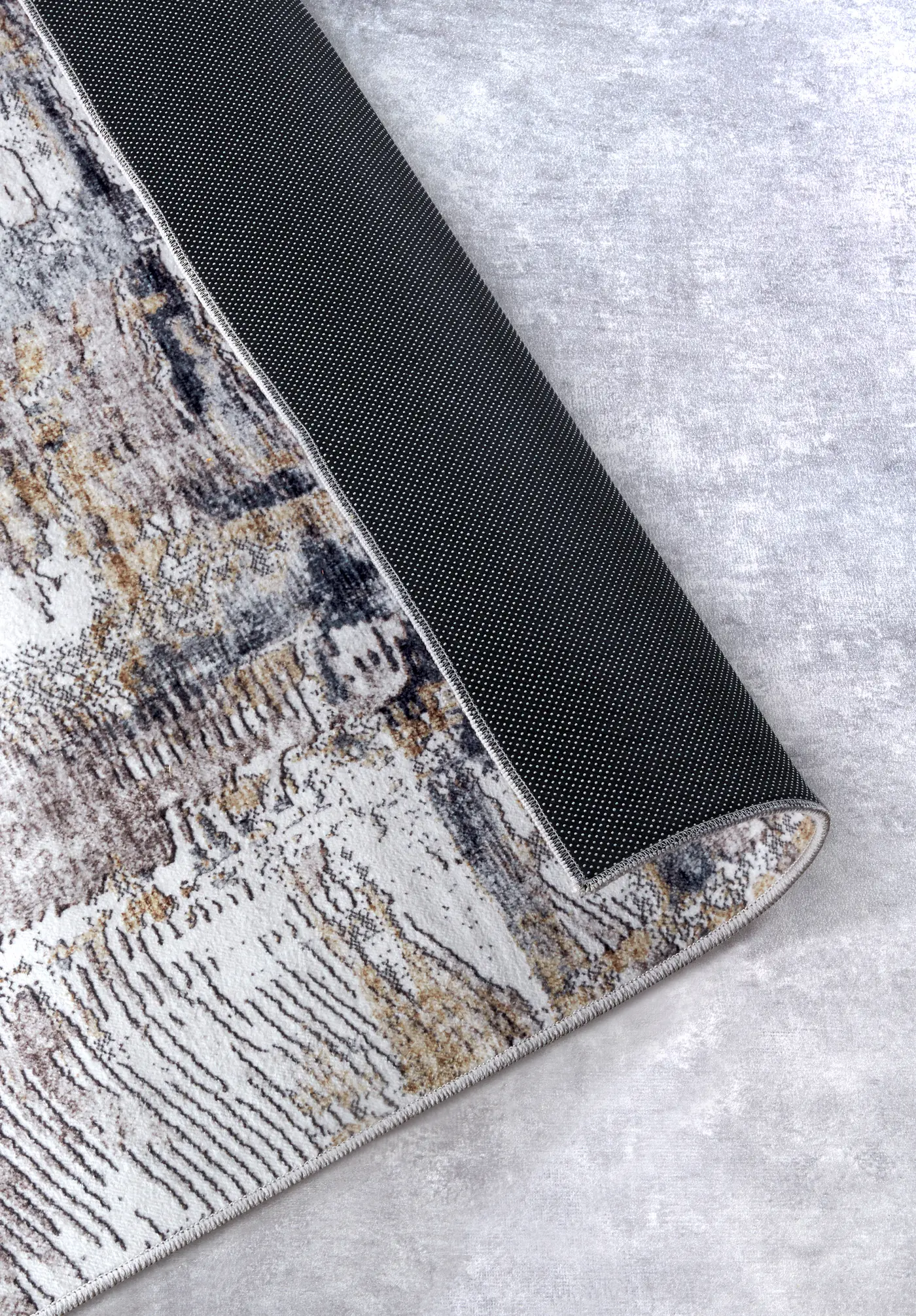 ELLE Decoration Imagination Kurzflor Teppich Malard Anthrazit Gold – Ansicht 3