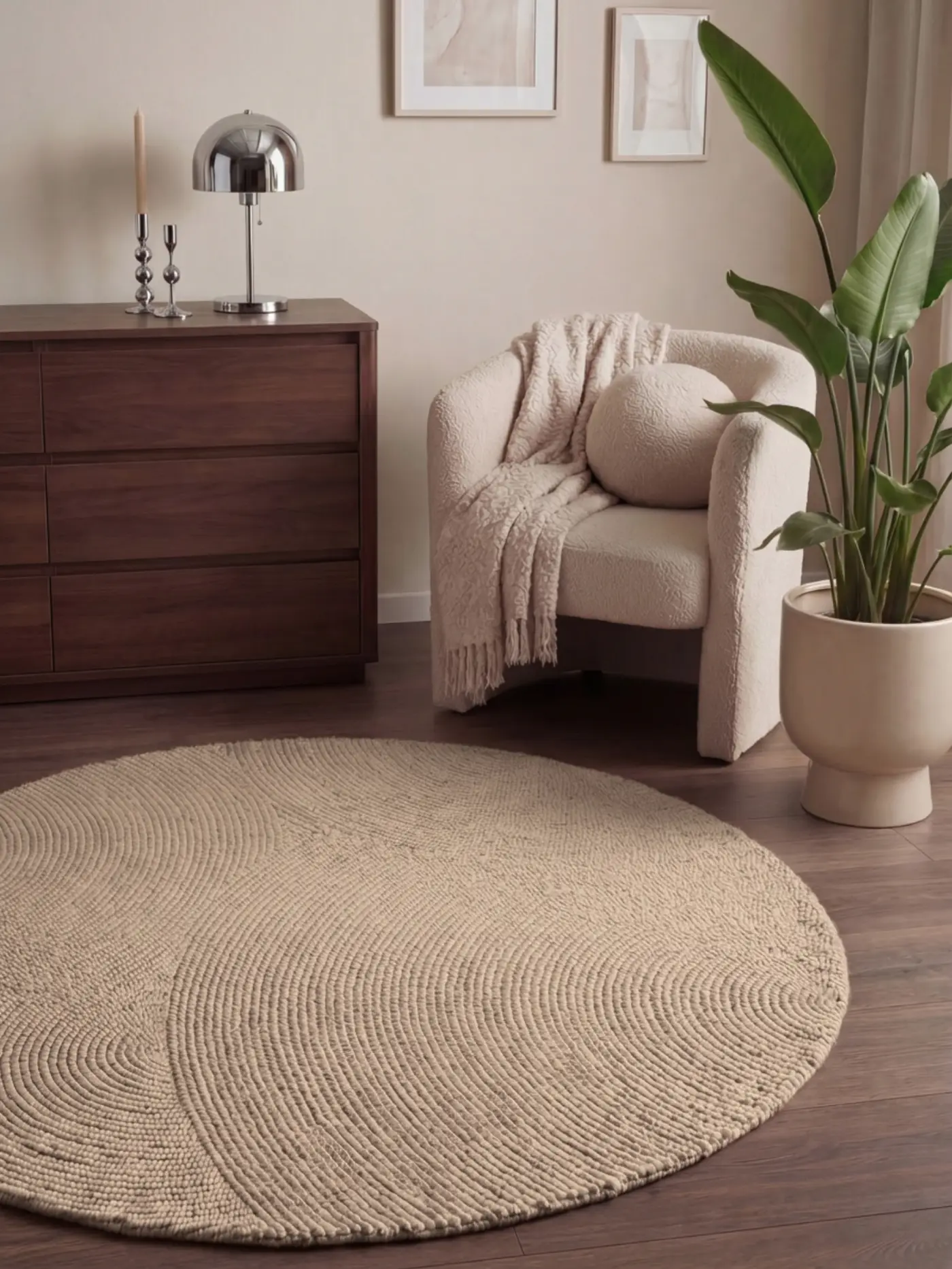 Hanse Home Calmio Wollteppich Calmio Hellbeige – Ansicht 2