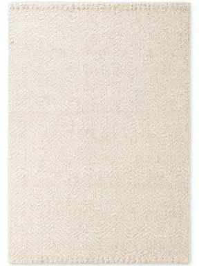 Elle Decoration Majoli Jute & Wollteppich Herringbone Majoli Natur Weiß