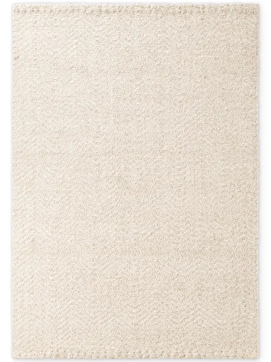 Elle Decoration Majoli Jute & Wollteppich Herringbone Majoli Natur Weiß