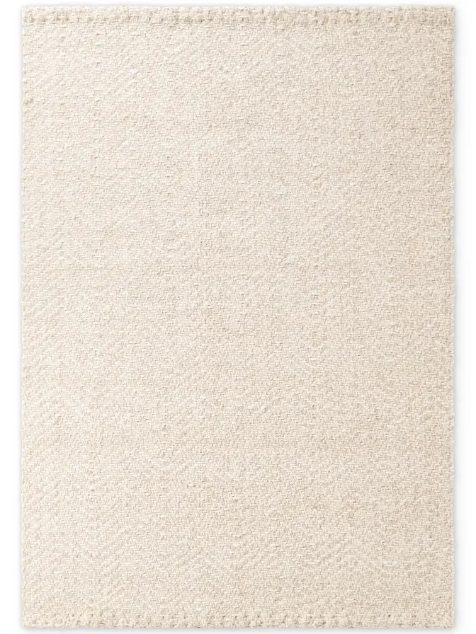 Elle Decoration Majoli Jute & Wollteppich Herringbone Majoli Natur Weiß