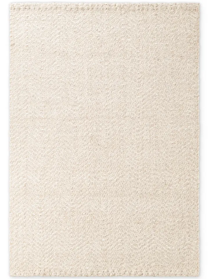 Elle Decoration Majoli Jute & Wollteppich Herringbone Majoli Natur Weiß