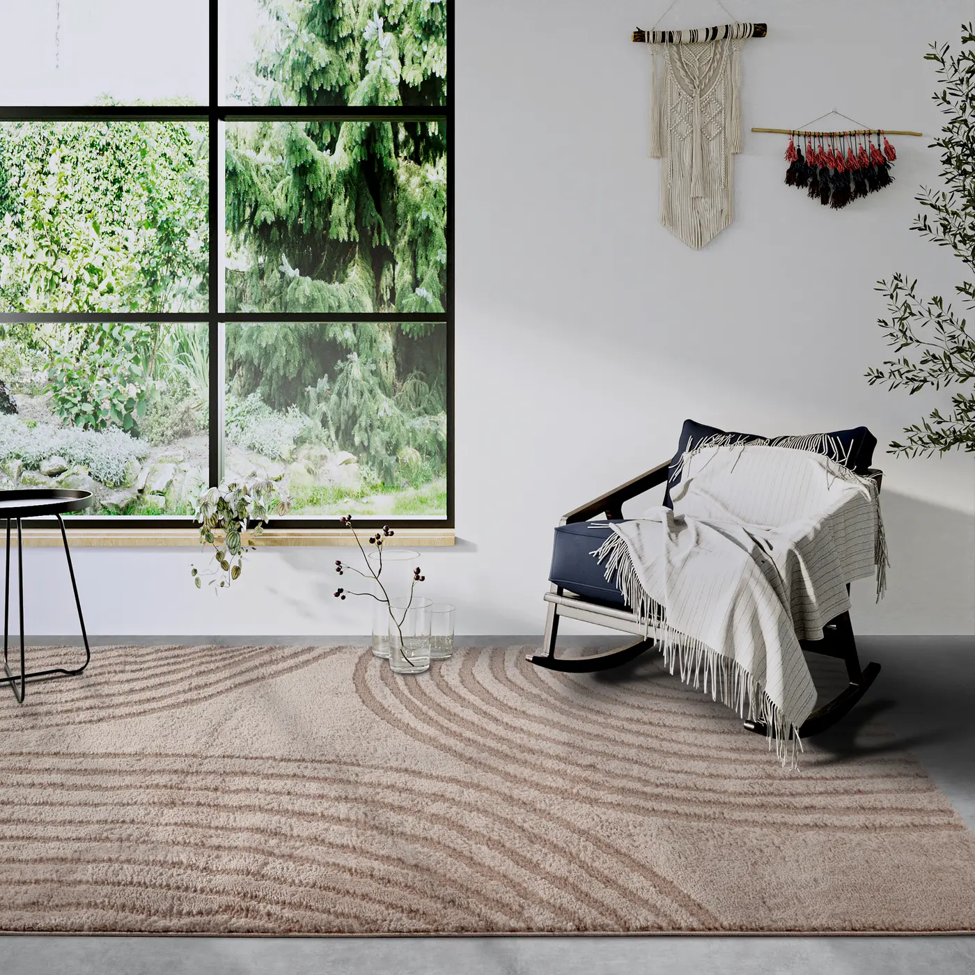 Elle Decoration Gallery Hochflor Teppich Pigment Beige – Ansicht 2