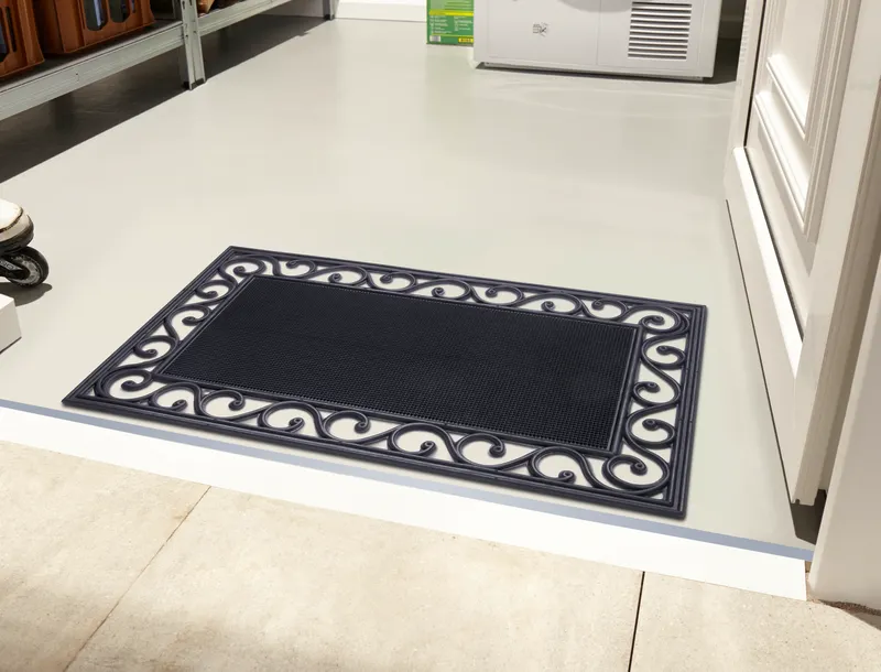 Hanse Home Mix Mats Fußmatte Gusseisen-Optik Gummi Center