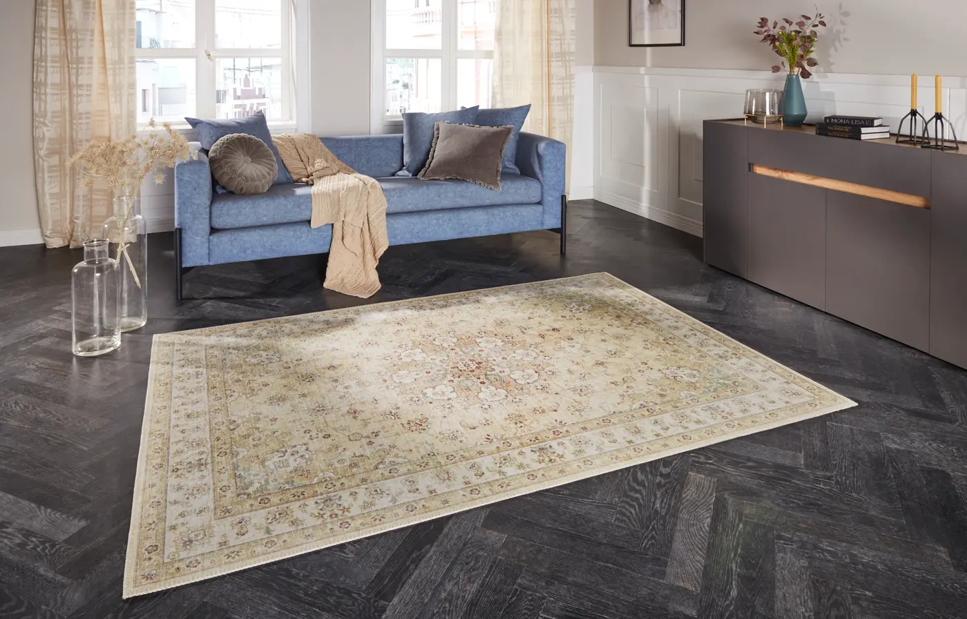 Elle Decortion Imagination Designteppich Nain Gold Gelb – Ansicht 3