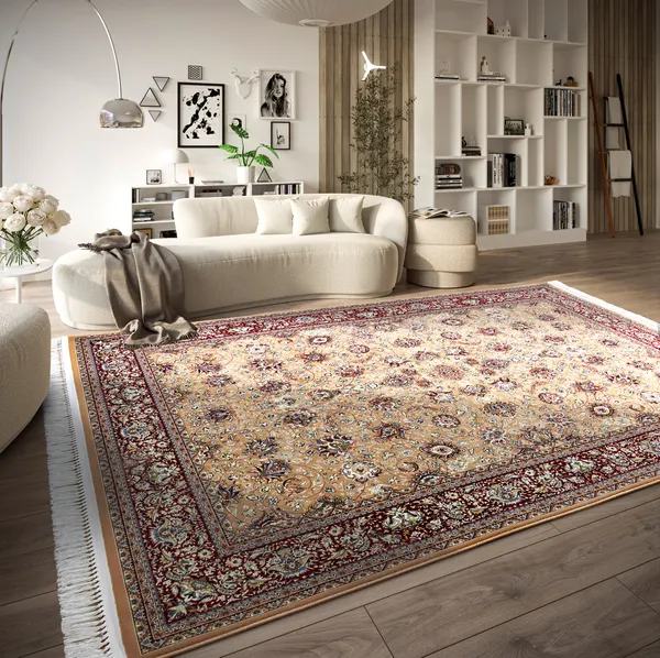 Villeroy & Boch 1870 Kurz Stapel Teppich Alfred Rot Beige