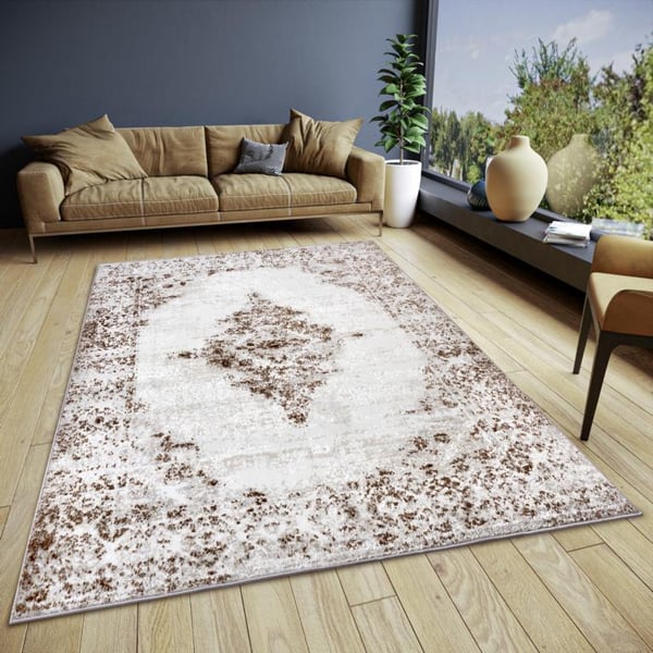 Hanse Startseite Shine Gestaltung Teppichboden Retro Creme Braun