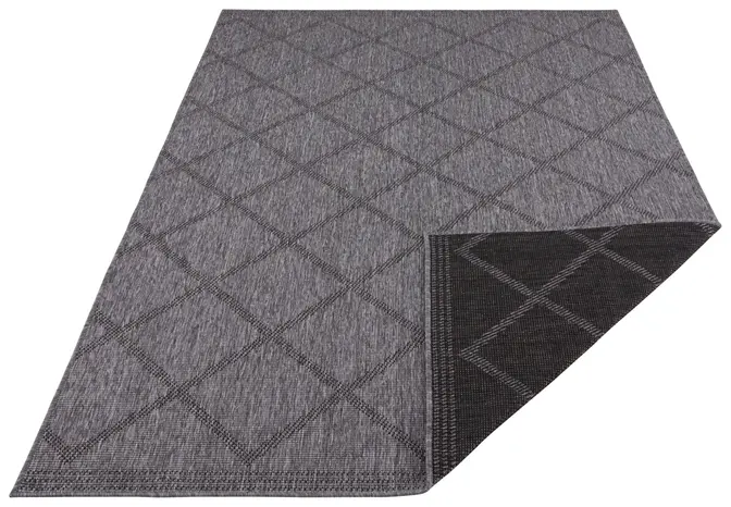 Hanse Home Twin Supreme In- & Outdoor Wendeteppich Corsica Schwarz Anthrazit