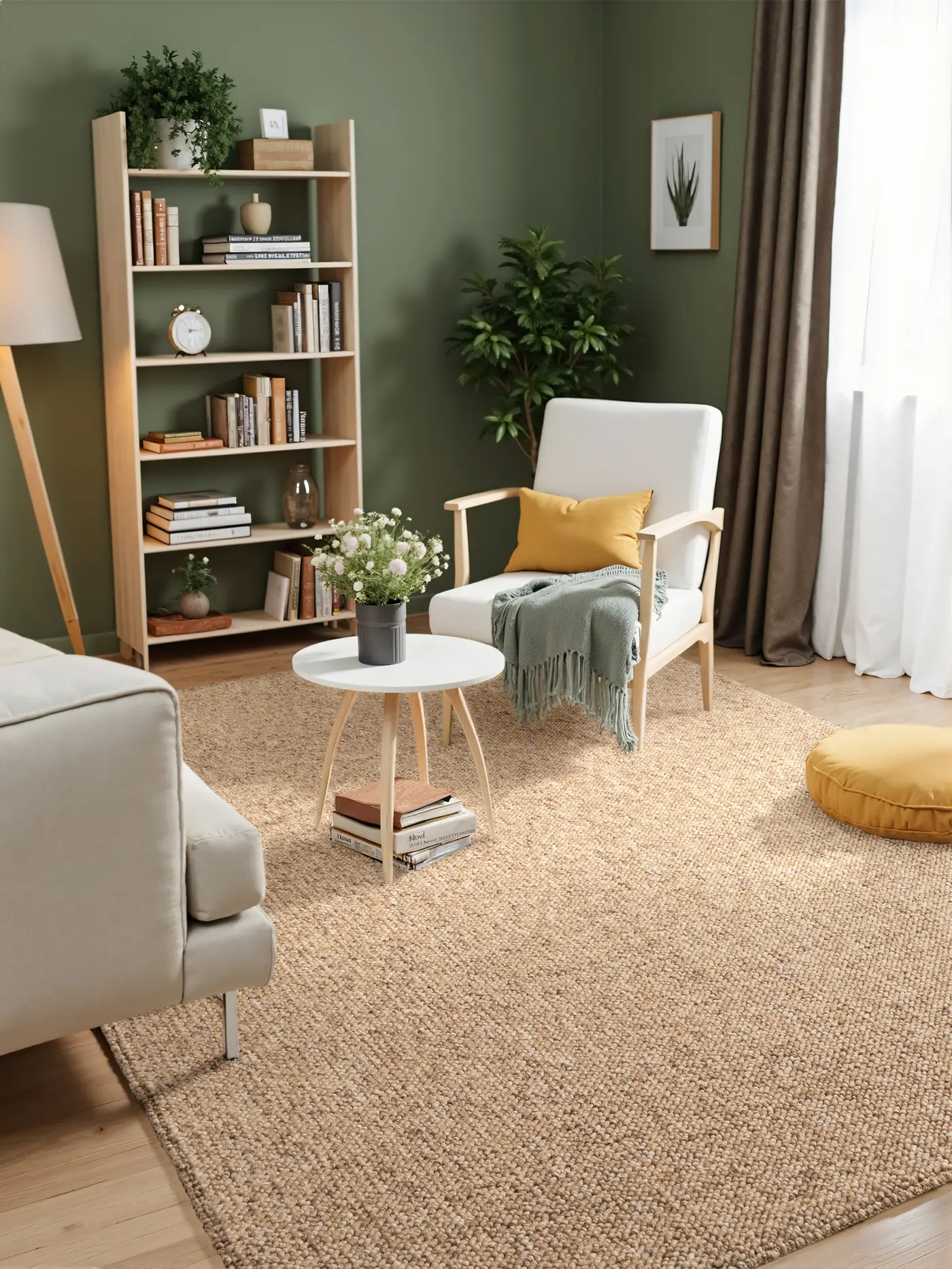 Elle Decoration Rocco Woll-Optik Teppich Rocco Karamell – Ansicht 2