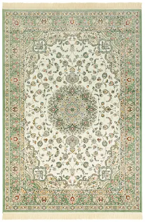 Hanse Home Naveh Kurzflor Teppich Antik Nain Ivory Grün