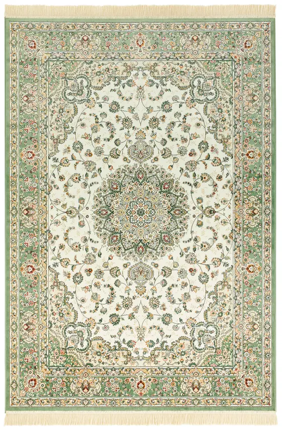 Hanse Home Naveh Kurzflor Teppich Antik Nain Ivory Grün