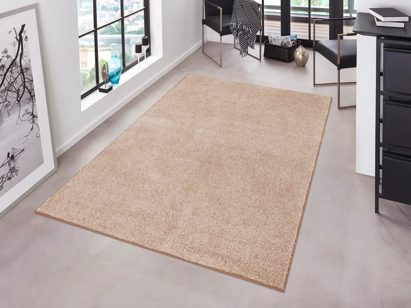 Hanse Home Pure Kurzflor Teppich Pure Taupe Creme – Ansicht 2