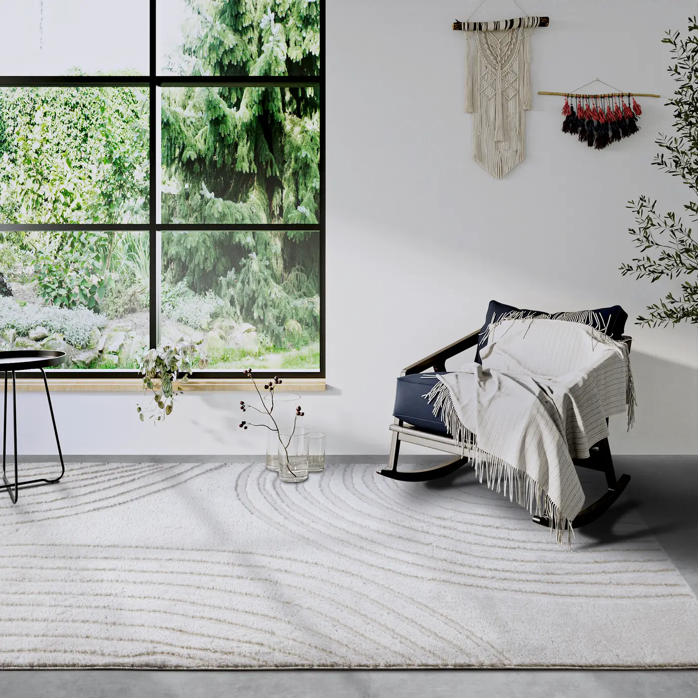 Elle Decoration Gallery Hochflor Teppich Pigment Cremeweiß – Ansicht 2