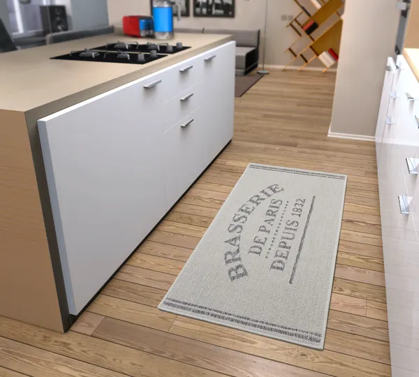 Hanse Home Cucina Anti-Slip Läufer Brasserie de Paris Creme Grau