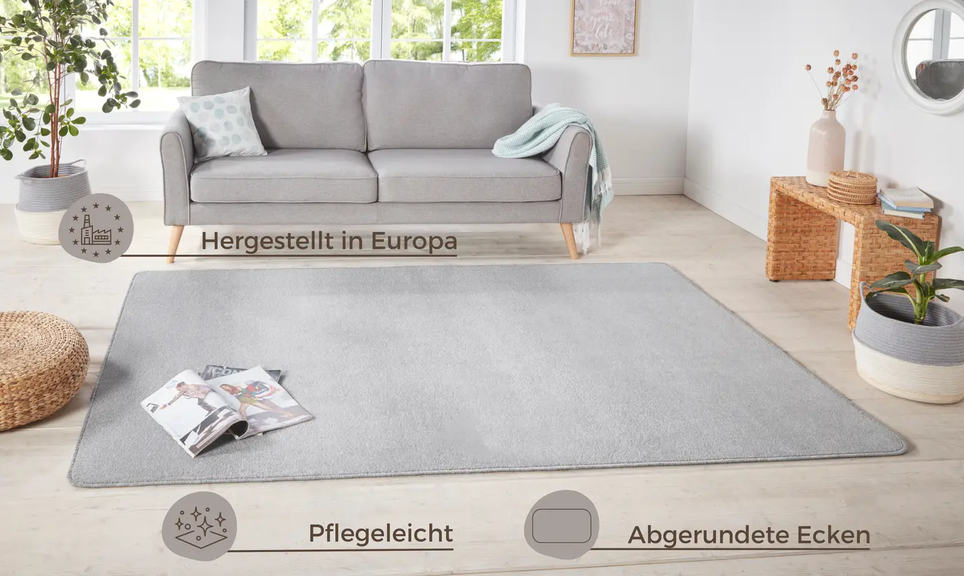 Hanse Home Nasty Teppich Rund Nasty Silber – Ansicht 3