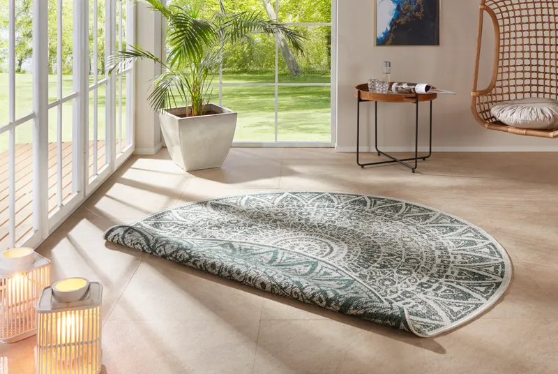 Flachgewebter Wendeteppich für In- und Outdoor Lilja