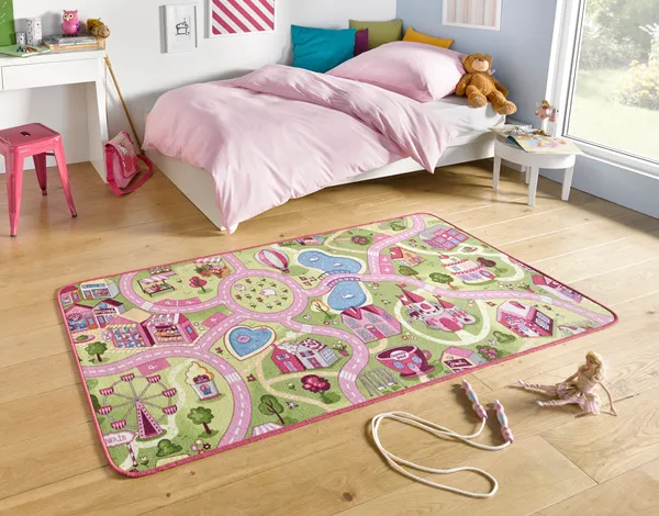 Hanse Home Play Kinderteppich Sweettown Pink