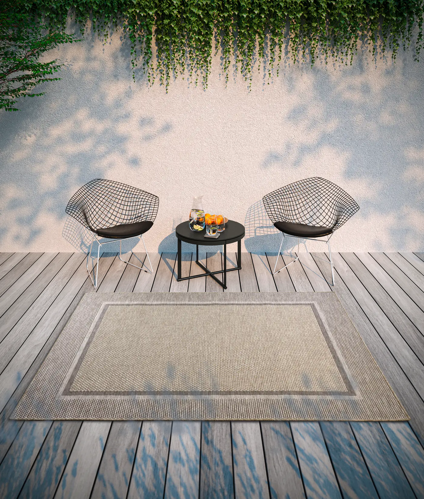 Villeroy & Boch 1836 In- & Outdoor Teppich Luitwin Natur Braun – Ansicht 2