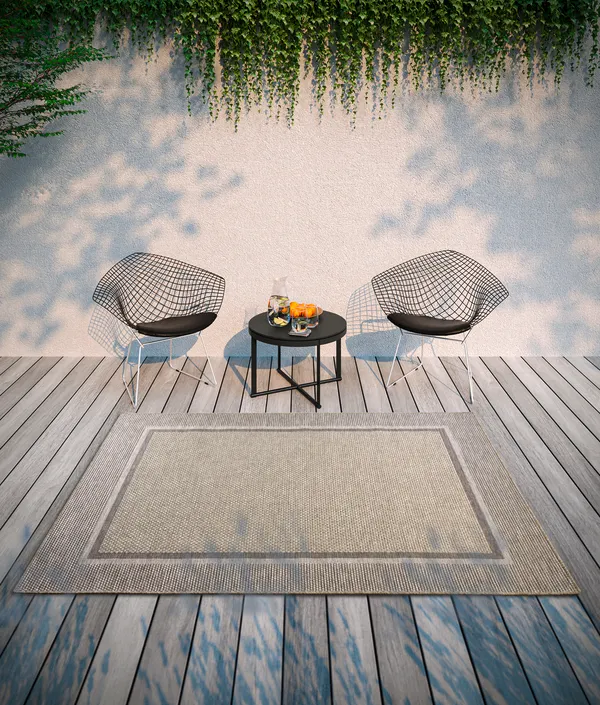 Villeroy & Boch 1836 In- & Outdoor Teppich Luitwin Natur Braun