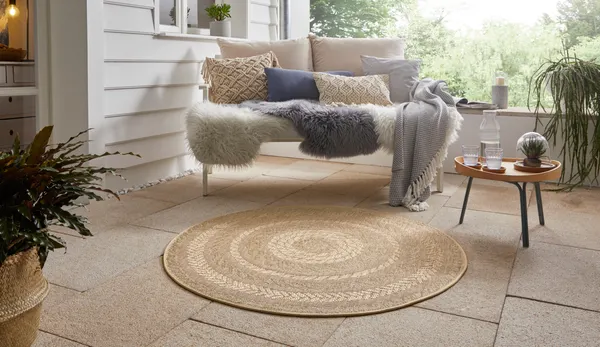 Hanse Home Forest In- & Outdoorteppich Almendro Beige Braun