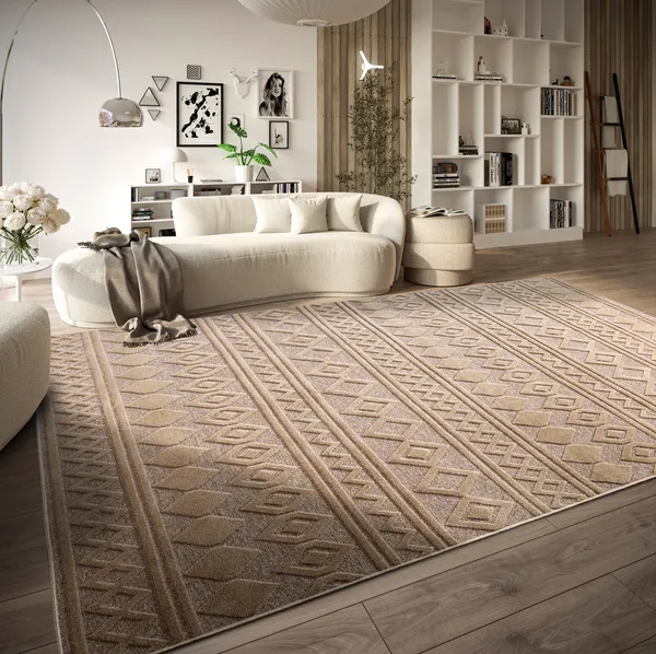 Villeroy & Boch 1879 Kurz Stapel Teppich Catherine Natürlich Grau Beige
