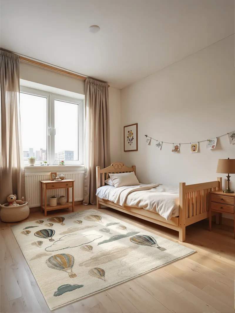 Hanse Home Adventures Kinderteppich Hot Air Ballon Creme Multifarben