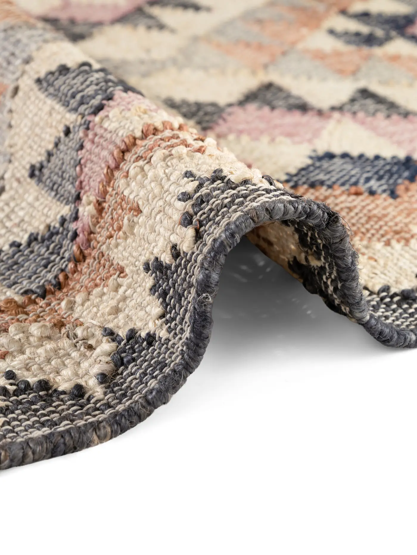 Elle Decoration Roya Afghan Kelim Teppich Parsa Creme Multifarben – Ansicht 3