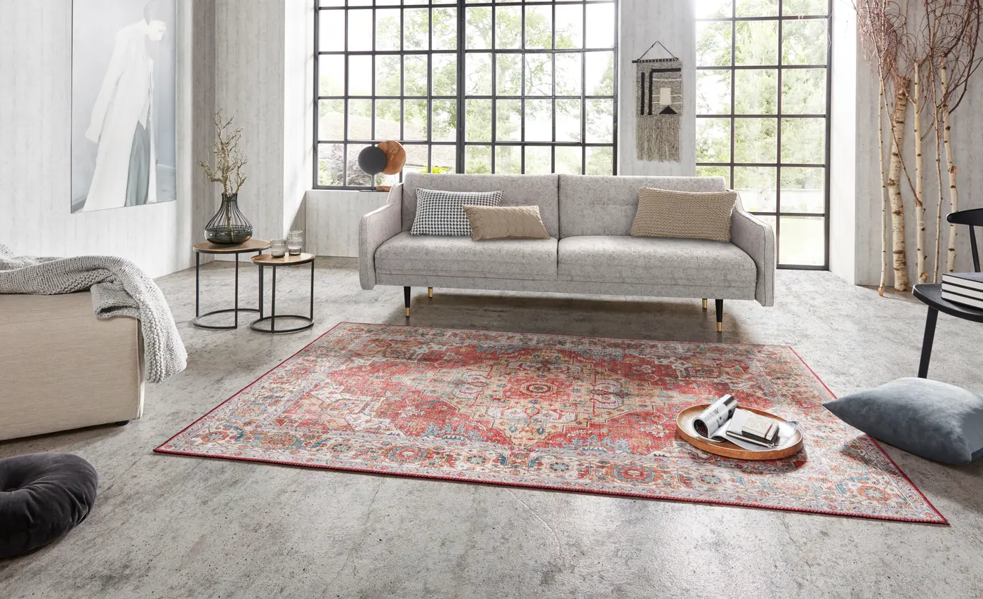 Hanse Home Asmar Kurzflor Teppich Sylla Ziegelrot – Ansicht 2