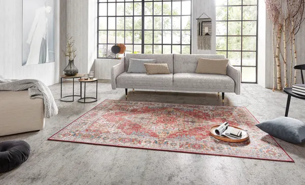 Hanse Home Asmar Kurzflor Teppich Sylla Ziegelrot