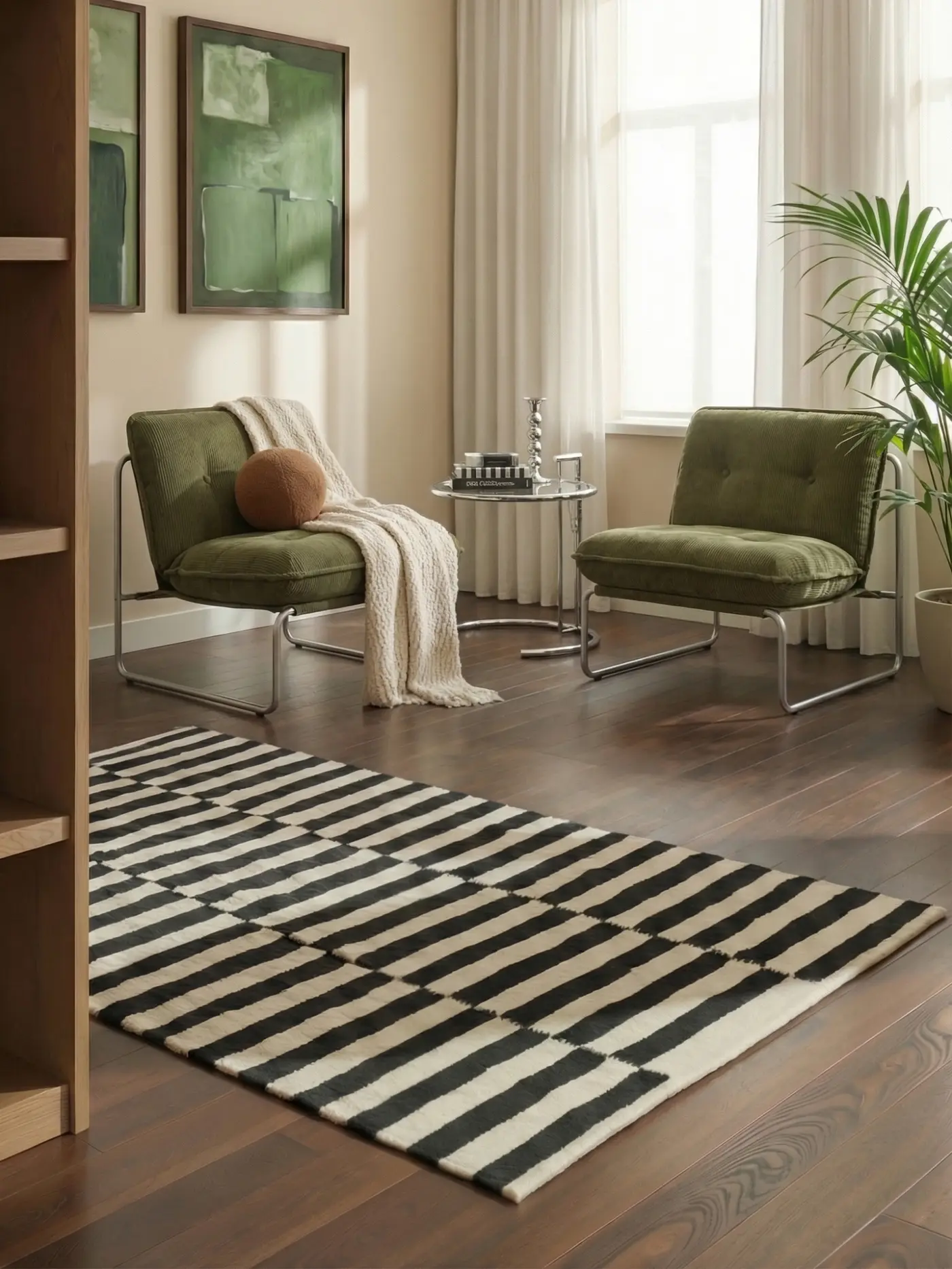 Hanse Home Vika Wollteppich Vika Schwarz Natur Weiß – Ansicht 2