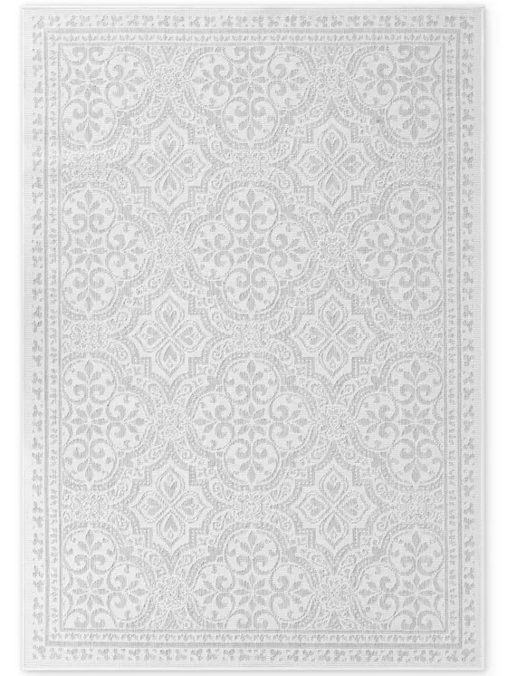 Hanse Home Duet In- & Outdoor Wendeteppich Rosel Weiß Grau