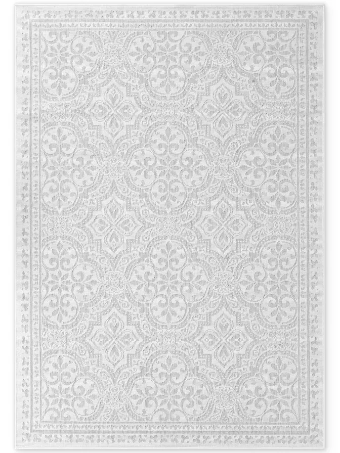 Hanse Home Duet In- & Outdoor Wendeteppich Rosel Weiß Grau