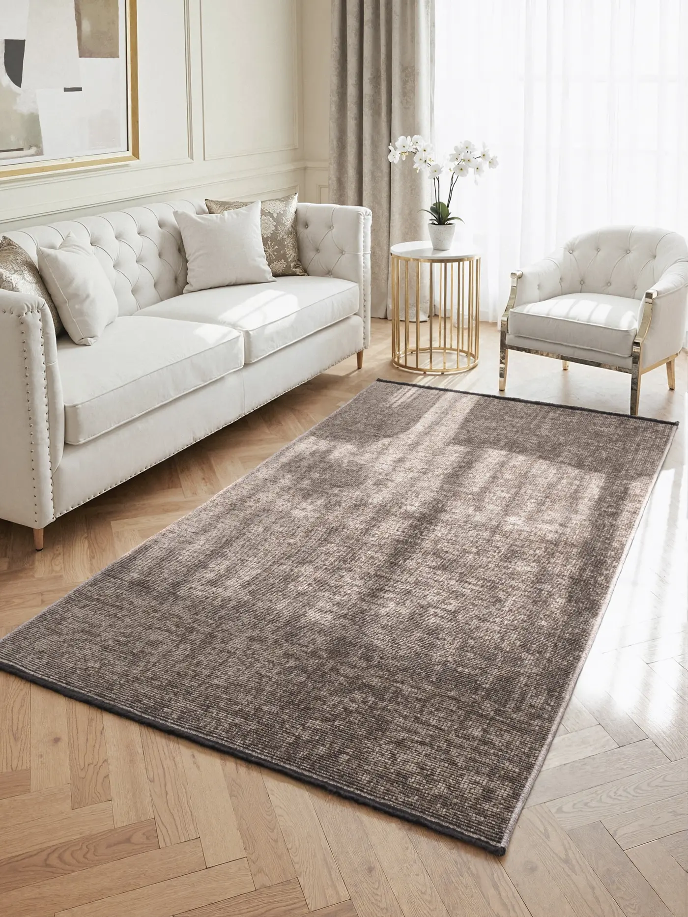 Elle Decoration Brilliance Kurzflor Teppich Prisma Beige – Ansicht 2