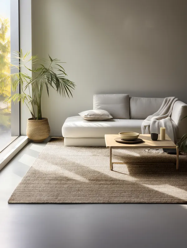 Hanse Home Bouclé Jute Teppich Jaipur Natur Graubraun