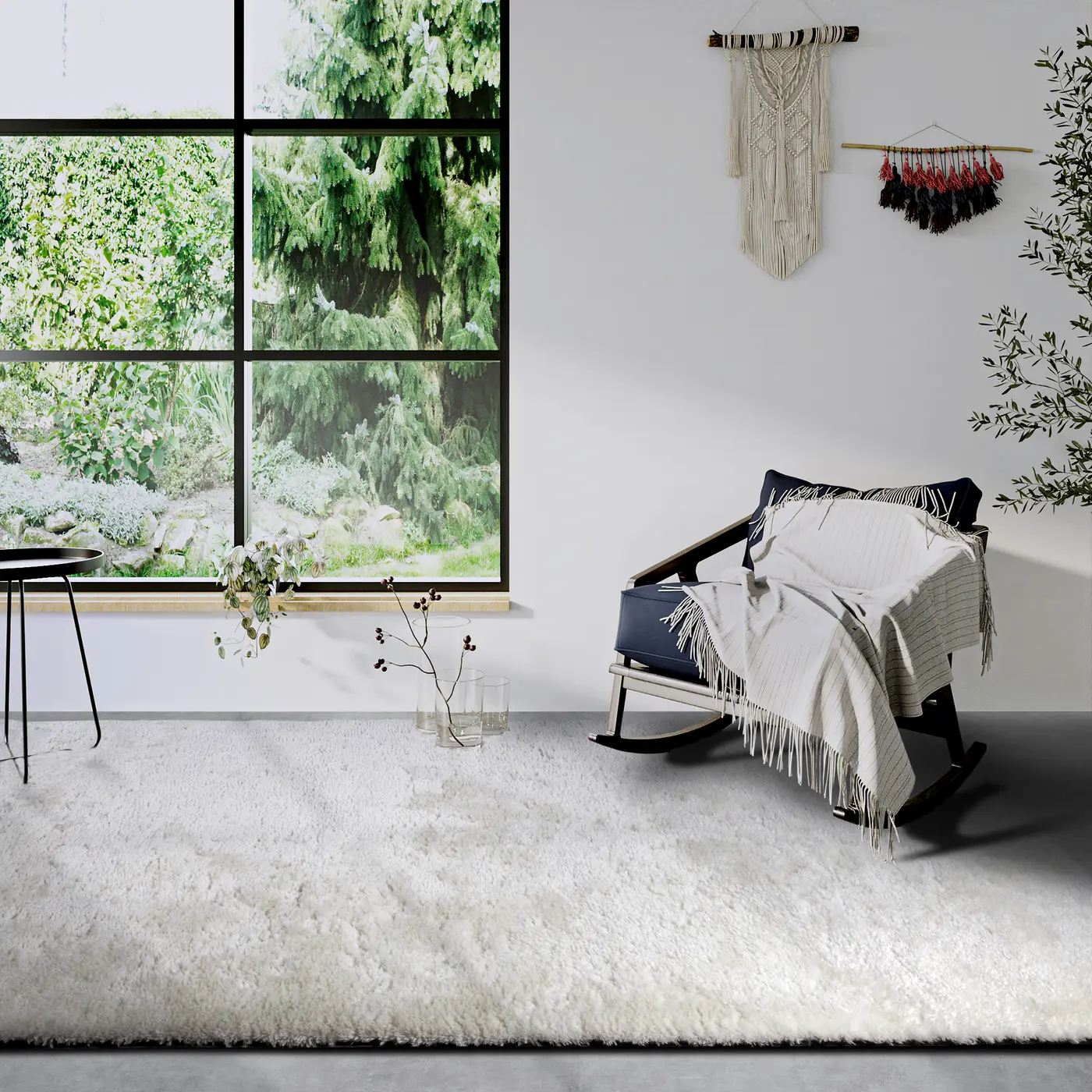 Hanse Home Myk Hochflor Teppich Olaf Ivory Weiß – Ansicht 2