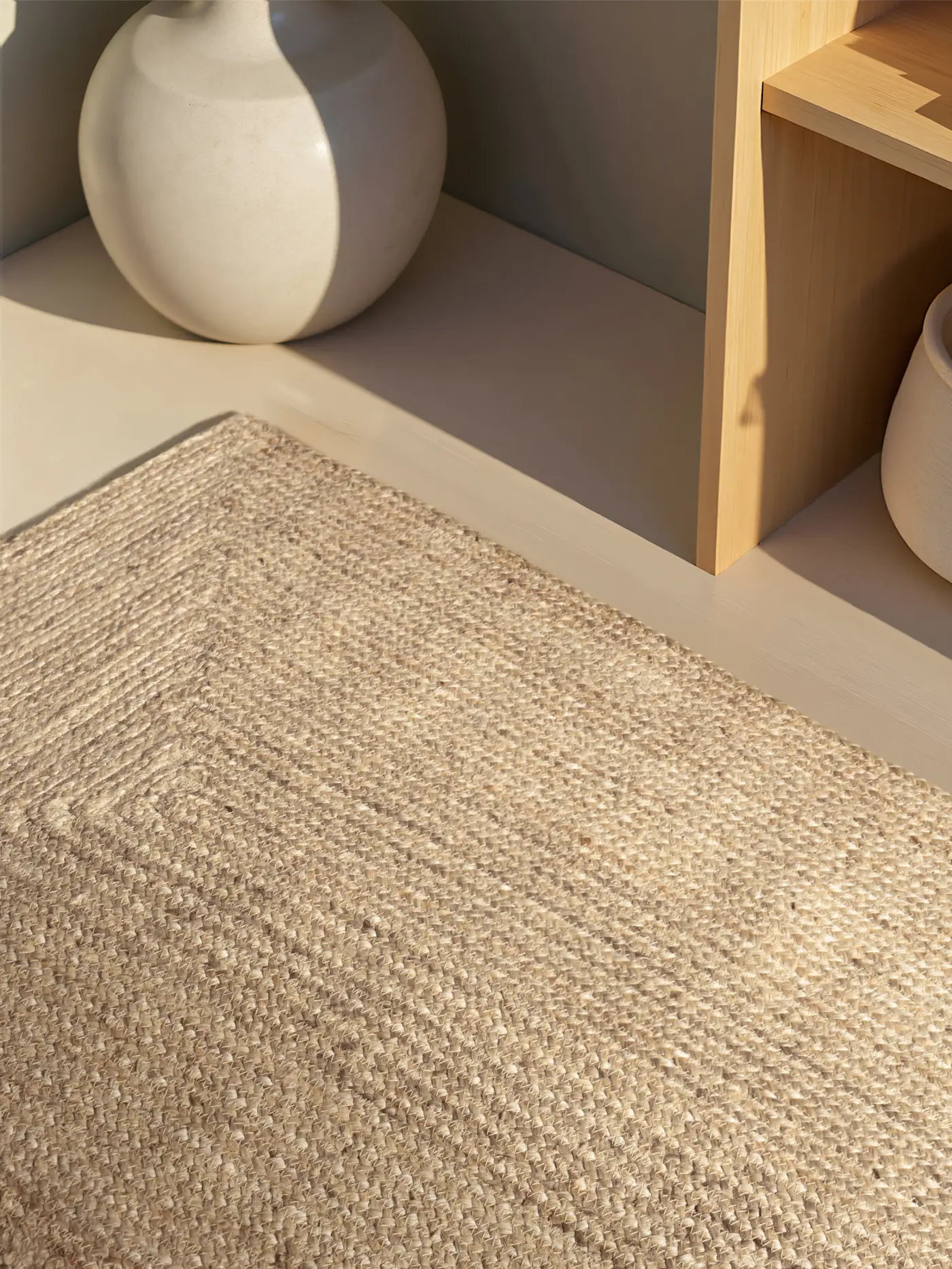 Hanse Home Sharmila Jute Teppich Sharmila Natur Weiß – Ansicht 3