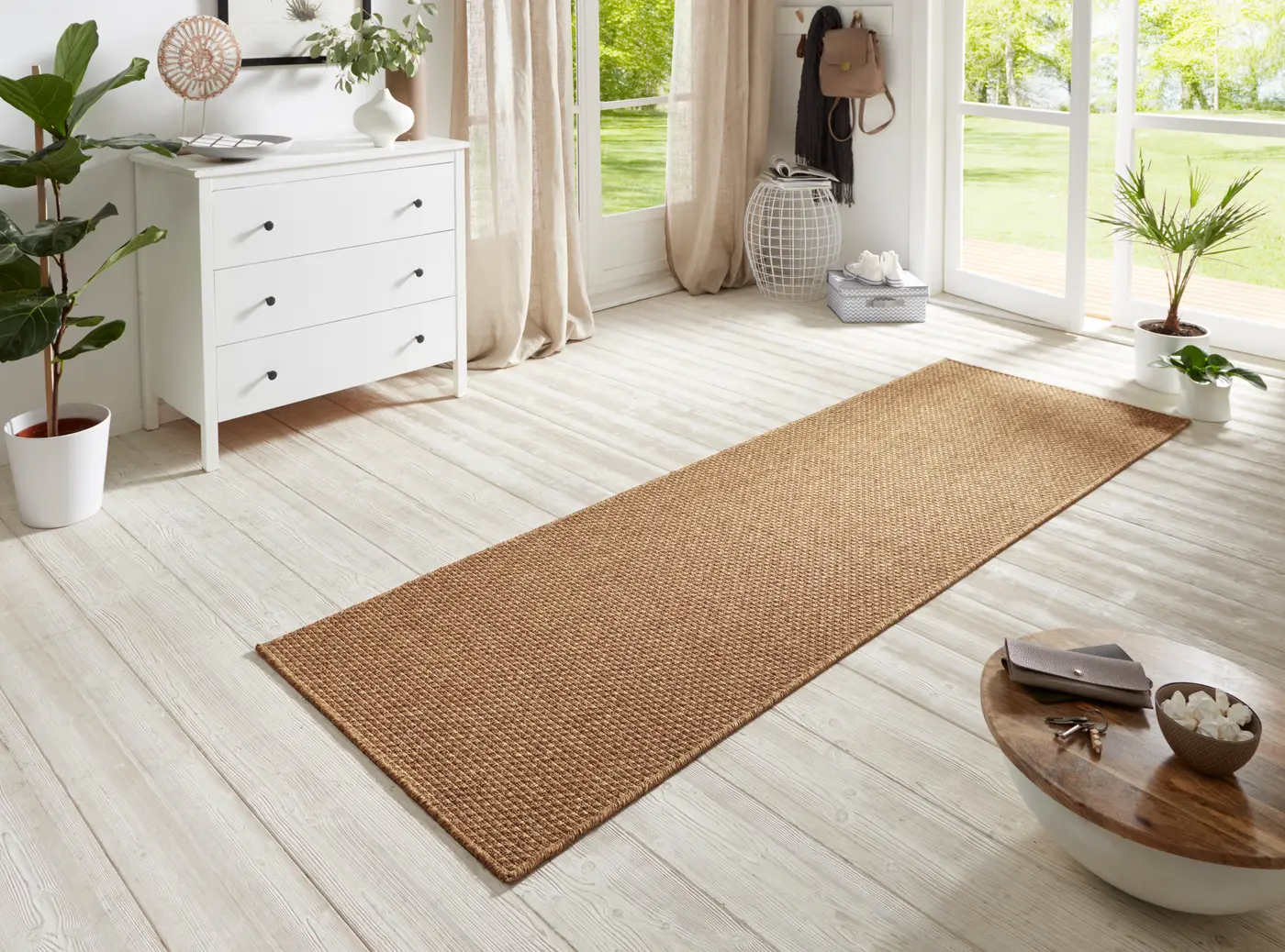 Hanse Home In- & Outdoor Flachgewebe Läufer Nature in Sisaloptik 600 Braun – Ansicht 2
