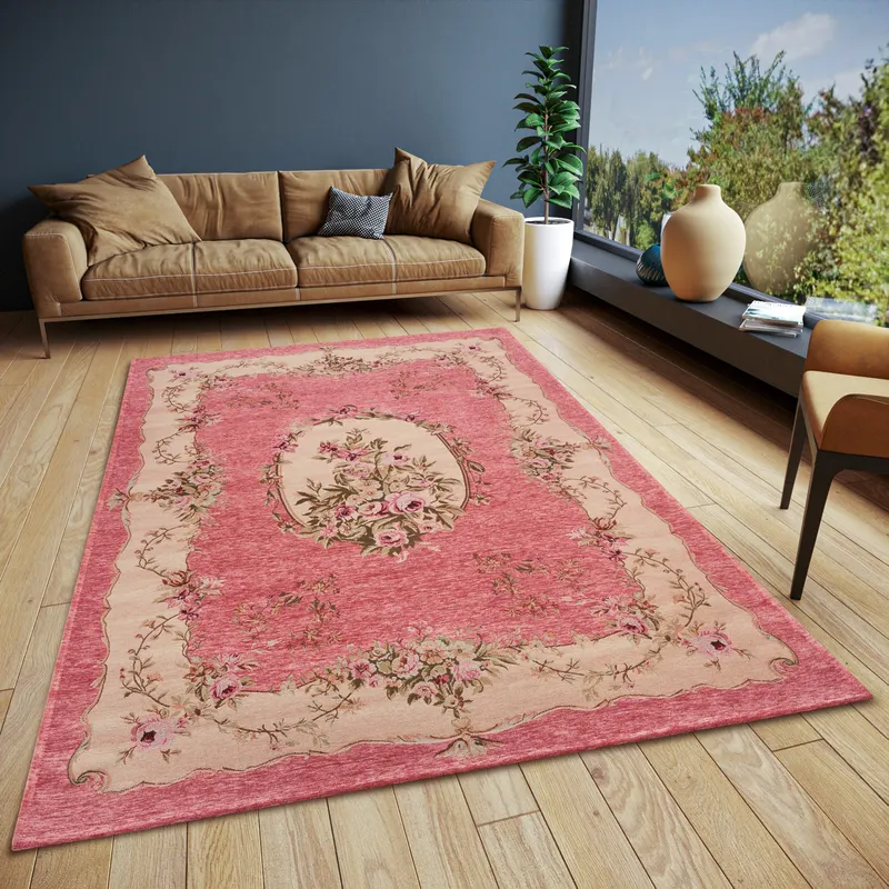 Hanse Startseite Gobelin Gestaltung Teppichboden Asmaa Rosa Beige
