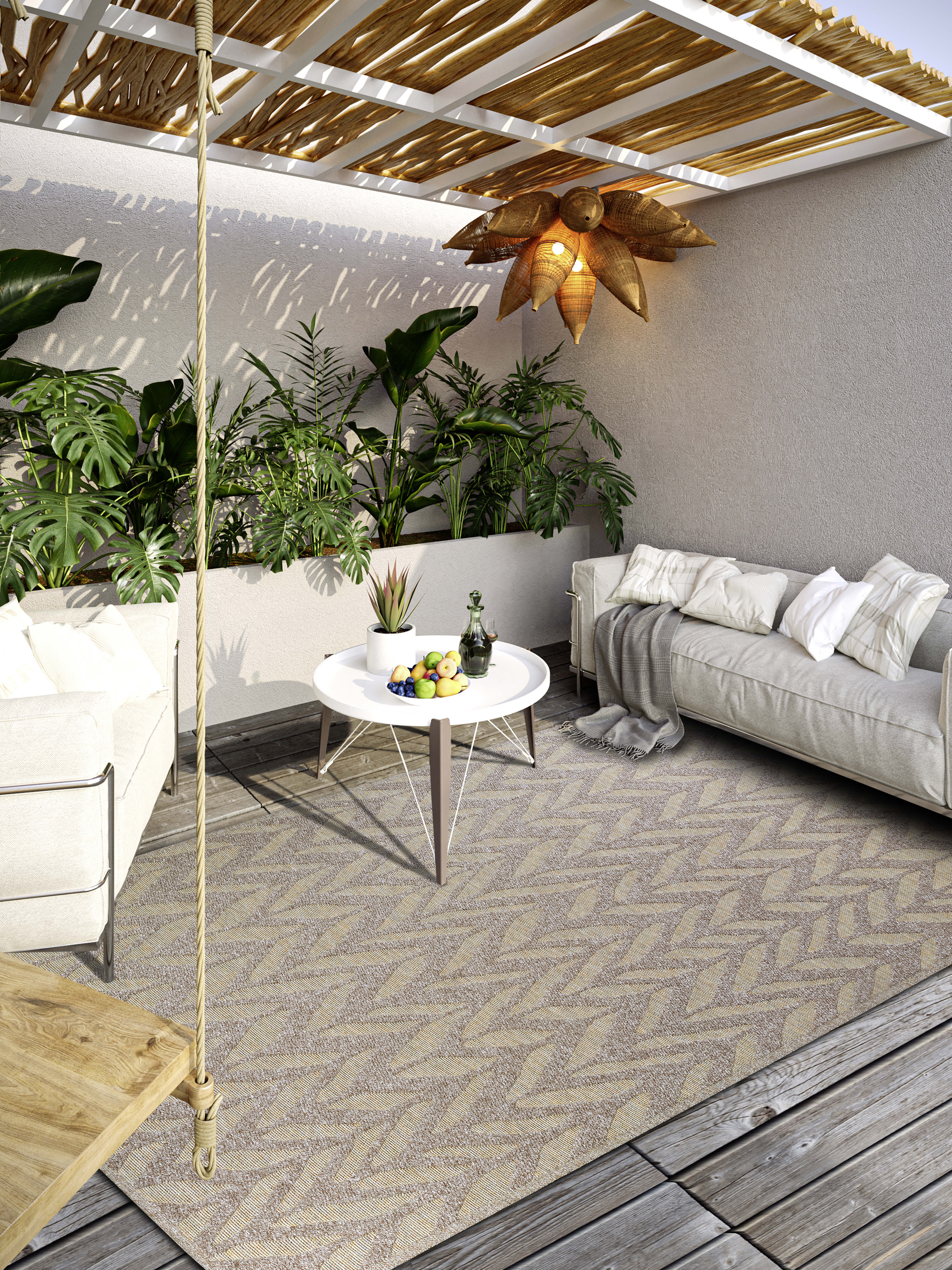 Villeroy & Boch 1883 In- & Outdoor Teppich Georgette Natur Beige