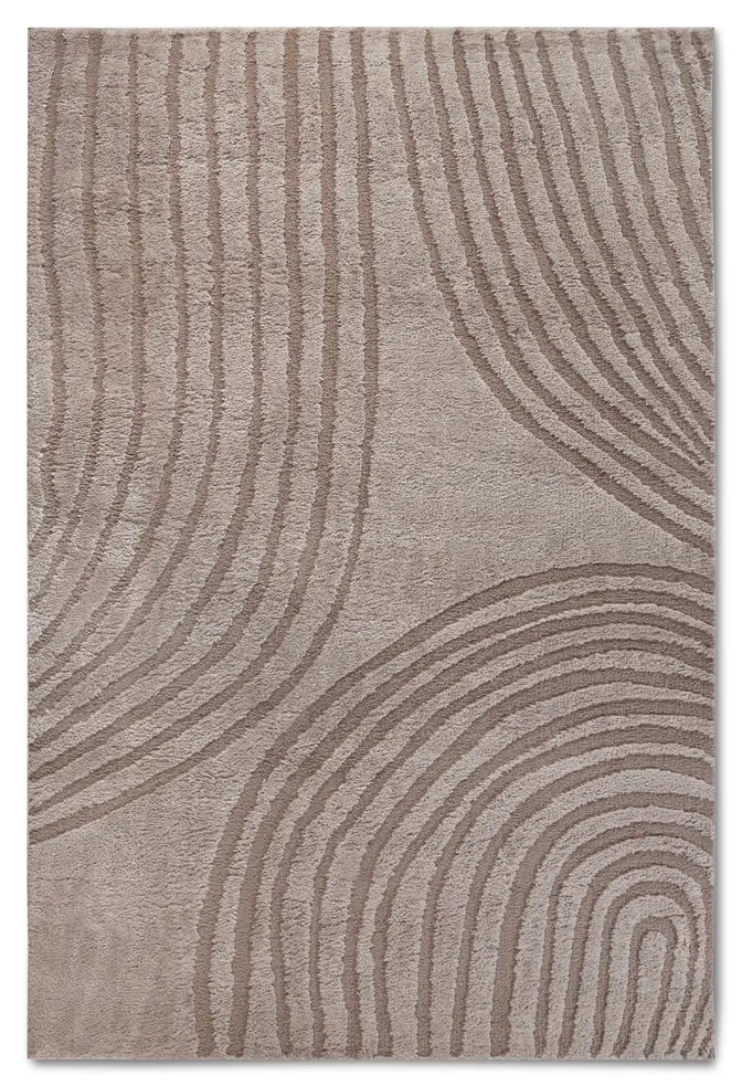 Elle Decoration Gallery Hochflor Teppich Pigment Beige