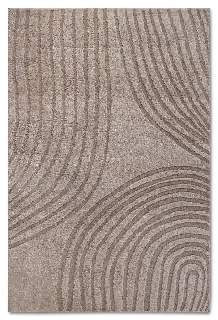 Elle Decoration Gallery Hochflor Teppich Pigment Beige