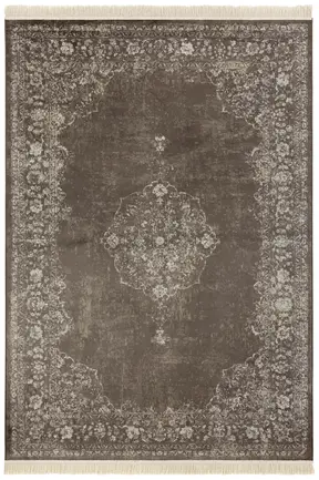 Hanse Home Naveh Kurzflor Teppich Oriental Vintage Medallion Schwarz