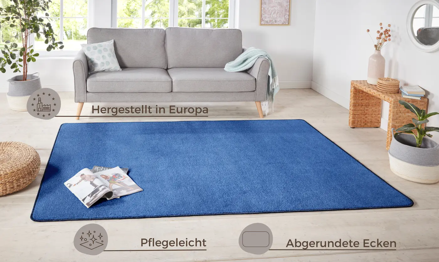 Hanse Home Nasty Teppich Rund Nasty Blau – Ansicht 3