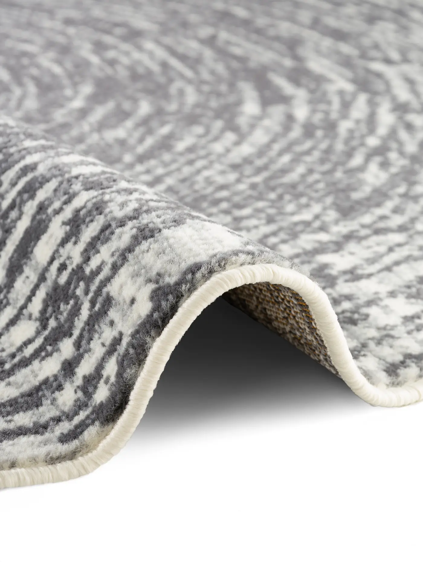 Hanse Home Gloria Kurzflor Teppich Rund Cavallo Creme Grau – Ansicht 3
