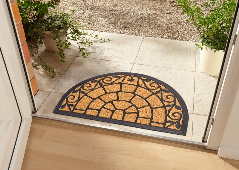 Hanse Home Mix Mats Gummi Kokos Fußmatte halbrund