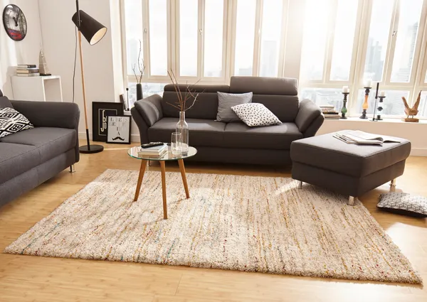 Hanse Home Nomadic Hochflor Teppich Chic Creme Meliert