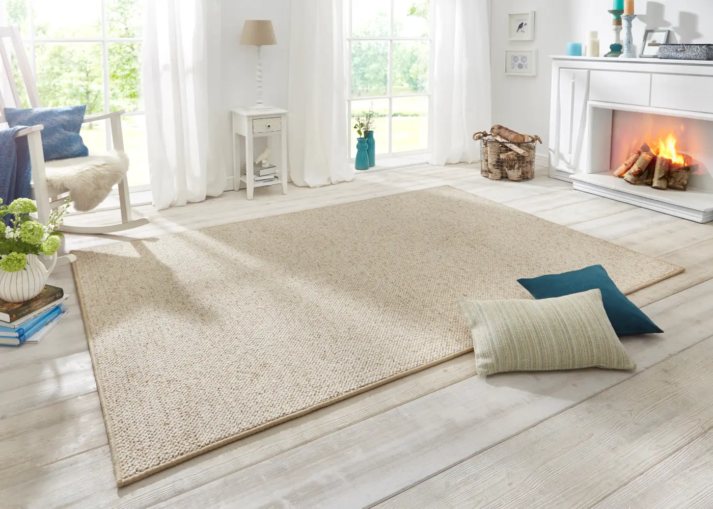 Hanse Home Wolly Woll-Optik Teppich Wolly Creme – Ansicht 2