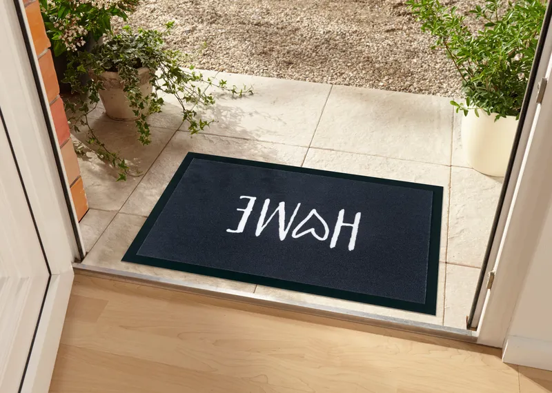 Hanse Home 009 Design Fußmatte Waschbar Home Dunkelgrau